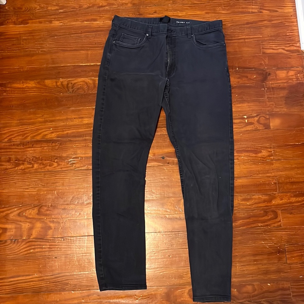 Skinny fit blue pants